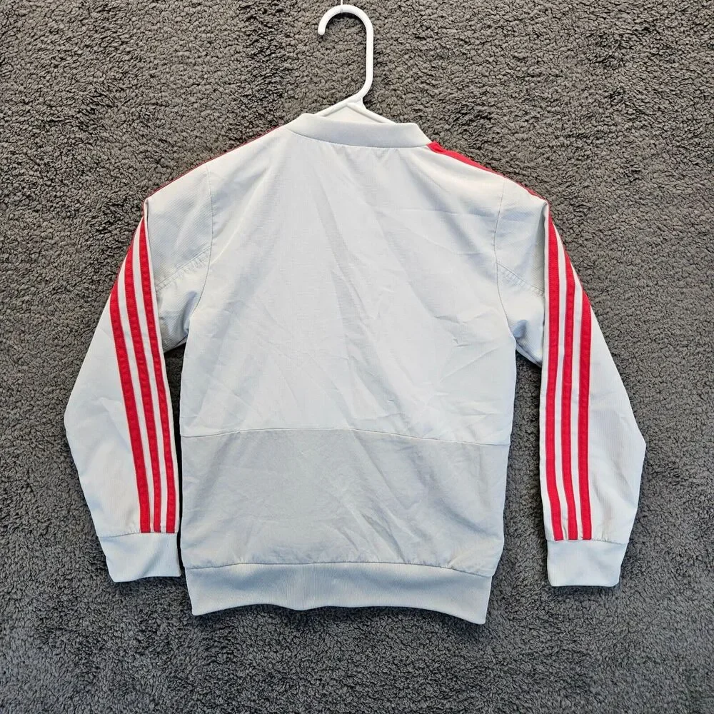 Adidas Manchester United Aon Track Jacket Adult Size XS White Pink‎